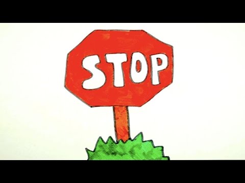 How To Draw A Stop Sign | Kids Coloring Video - YouTube