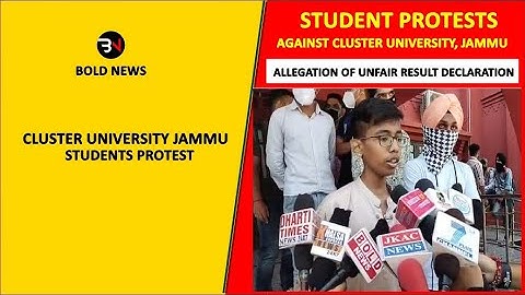 CLUSTER UNIVERSITY JAMMU, STUDENTS PROTEST AGAINST UNFAIR RESULT DECLARATION OF 3RD SEMESTER