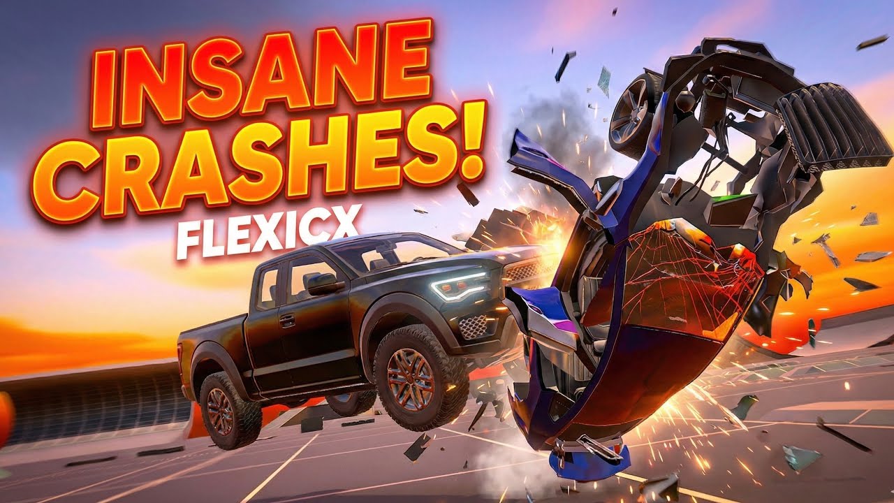 FLEXICX Insane Crashes Compilation 💥 Realistic Crash Physics!#carcrashsimulator 