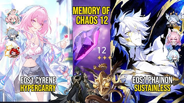 E0S1 Cyrene Hypercarry & E0S1 Phainon Sustainless | Memory Of Chaos 12 | Honkai Star Rail