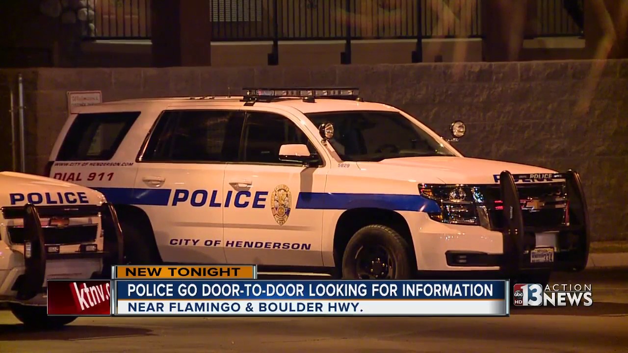 Officers go door-to-door to solve three shootings near Flamingo, Boulder Highway