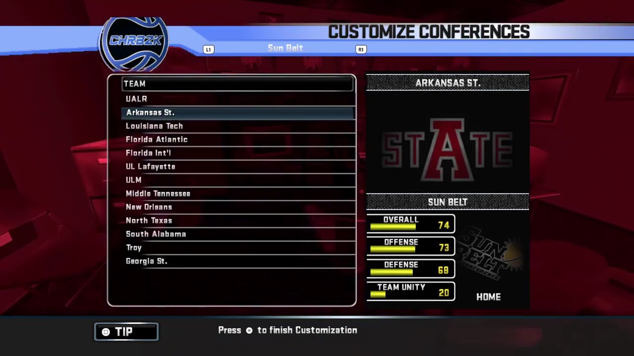 College Hoops 2k8 Reborn Conference and Coach set up