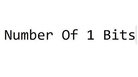 Number of 1 Bits   LeetCode   191