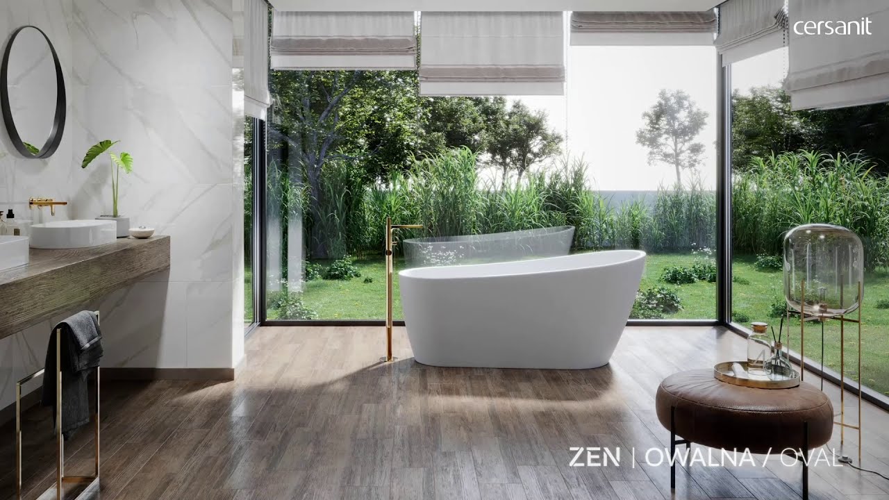 Cada freestanding ovala Cersanit ZEN 167x72 cm S301-302 | Neakaisa.ro