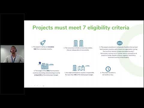Eurostars  webinar for applicants- 13 July 2023 - video from Eureka Network