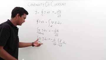 Electro Magnetics Theory - Continuity of Current