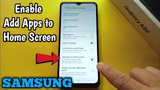 How to Enable Add Apps to Home Screen on Samsung A02 | Home Screen Settings screenshot 5