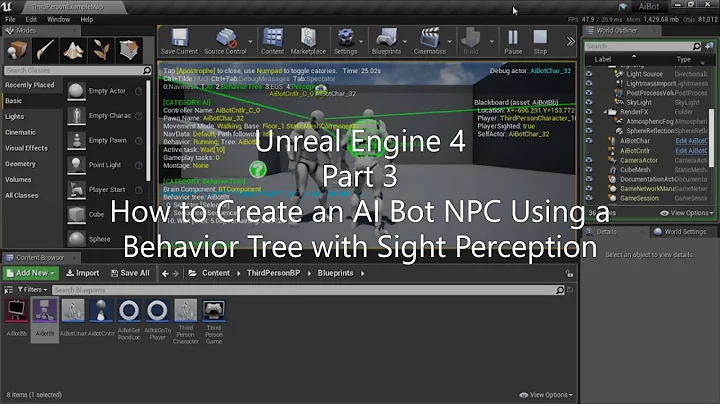 UE4 - Part 3 - Create an AI Bot NPC Using a Behavior Tree with Sight Perception