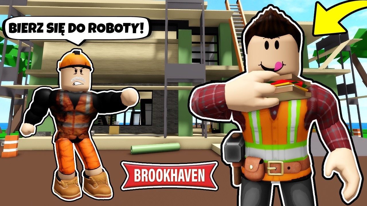 ZOSTAŁEM BUDOWLAŃCEM NA BROOKHAVEN! 👷🔨
