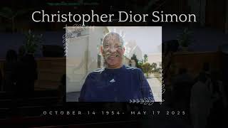 Memorial Service: Christopher Dior Simon