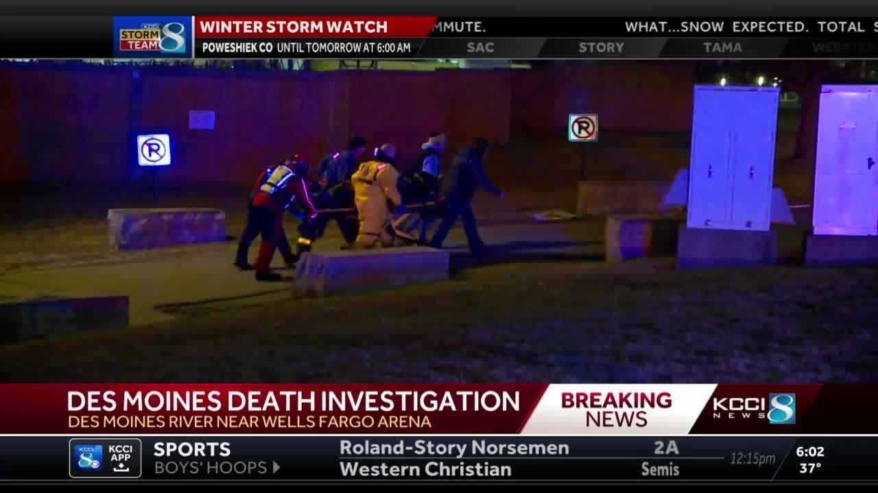 Death investigation underway after body found in Des Moines River - YouTube