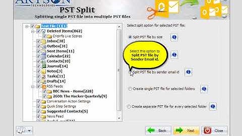 PST Splitter to Split PST File into PST Files | Aryson