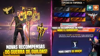 TODAS AS RECOMPENSAS DO NOVO X1 RANQUEADO, NOVO EMOTE DE GRAÇA, PREMIAÇÕES GUERRA DE GUILDAS E MAIS!