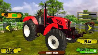 Real Tractor Trolley Cargo Farming Simulation Game - Tractor Game Simulator Games 2021 - Gameplay screenshot 3