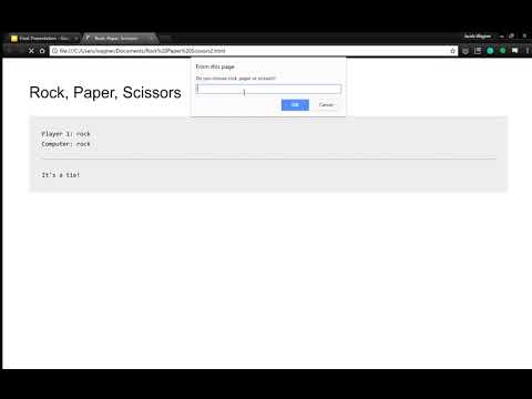 Rock, Paper, Scissors made with JS