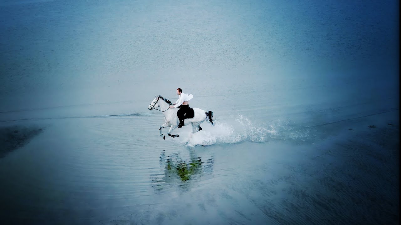 Horse Riding On Beach in Sweden by Patric Ullaeus