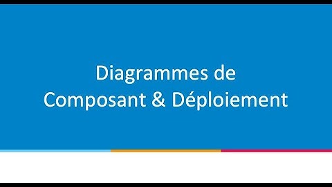 #16 UML - Diagramme de  Composants - Diagramme de déploiement