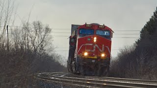 Horn Show! Inspection Car! CN Z148 At Mile 21 York