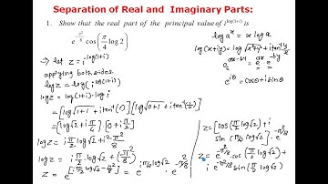 Separation of Real and Imaginary parts