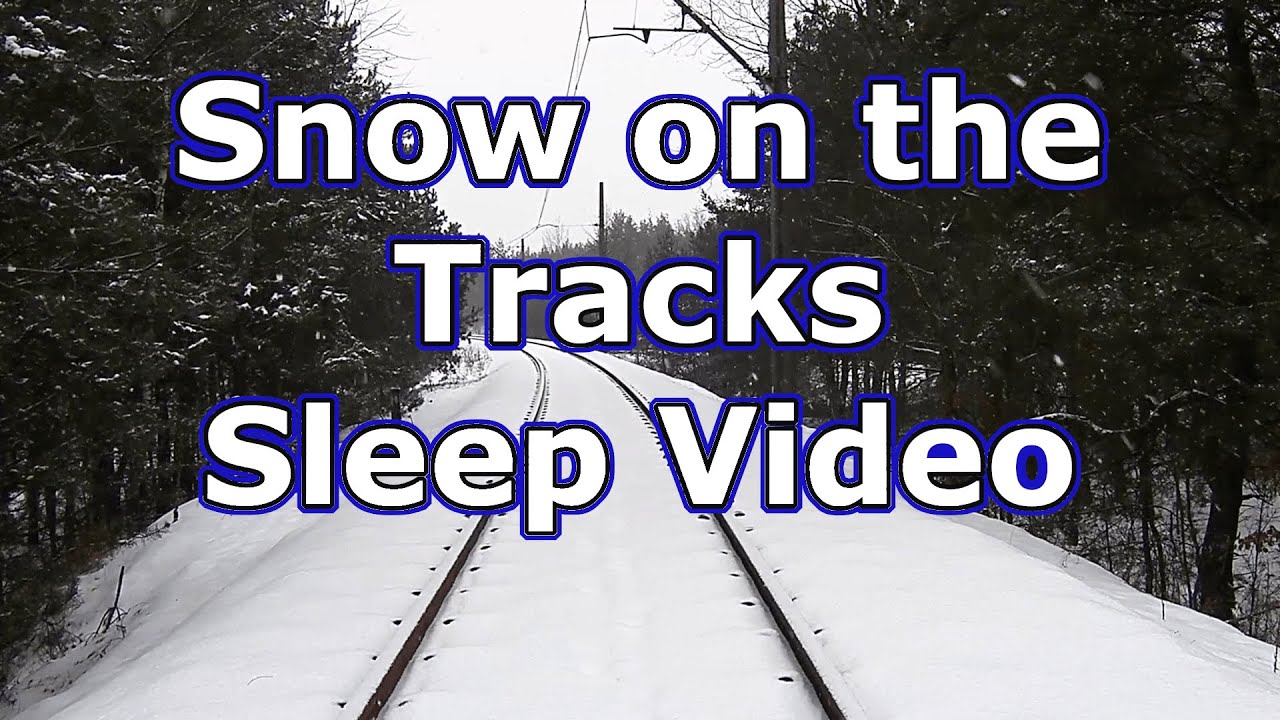 Snow on the Tracks Train Ride with Relaxing Music for Sleep