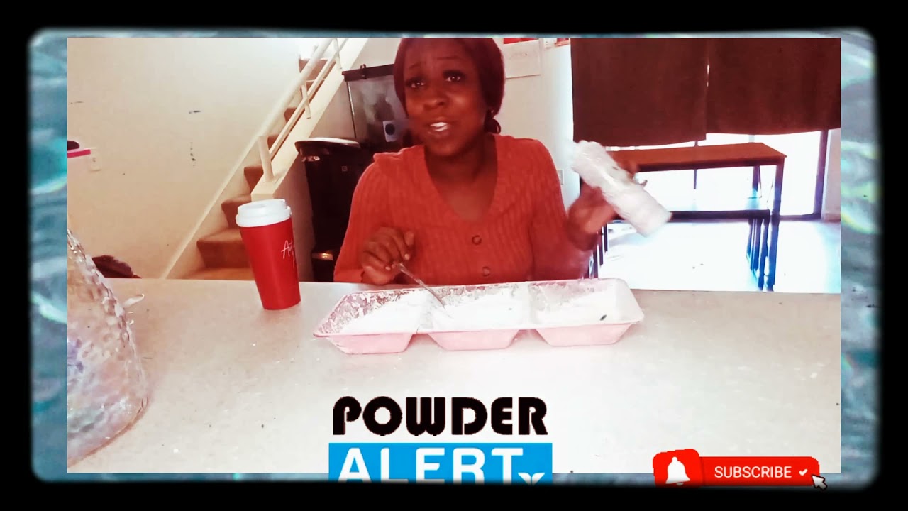 Cornstarch powder eating Starch Squirt bottle asmr cornstarch YouTube