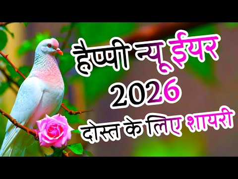 Happy New Year Shayari 2026🌹 हैप्पी न्यू ईयर शायरी 🌹 नए साल की शायरी वीडियो 
