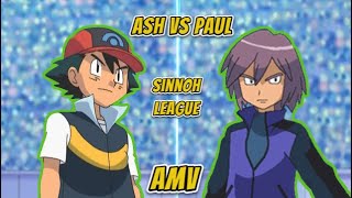 Ash Vs Paul Sinnoh League Epic Battle Amv