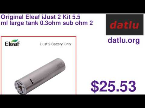 Original Eleaf iJust 2 Kit 5.5ml large tank 0.3ohm sub ohm 2600mAh Capacity 30W-80W iSmoka ijust2