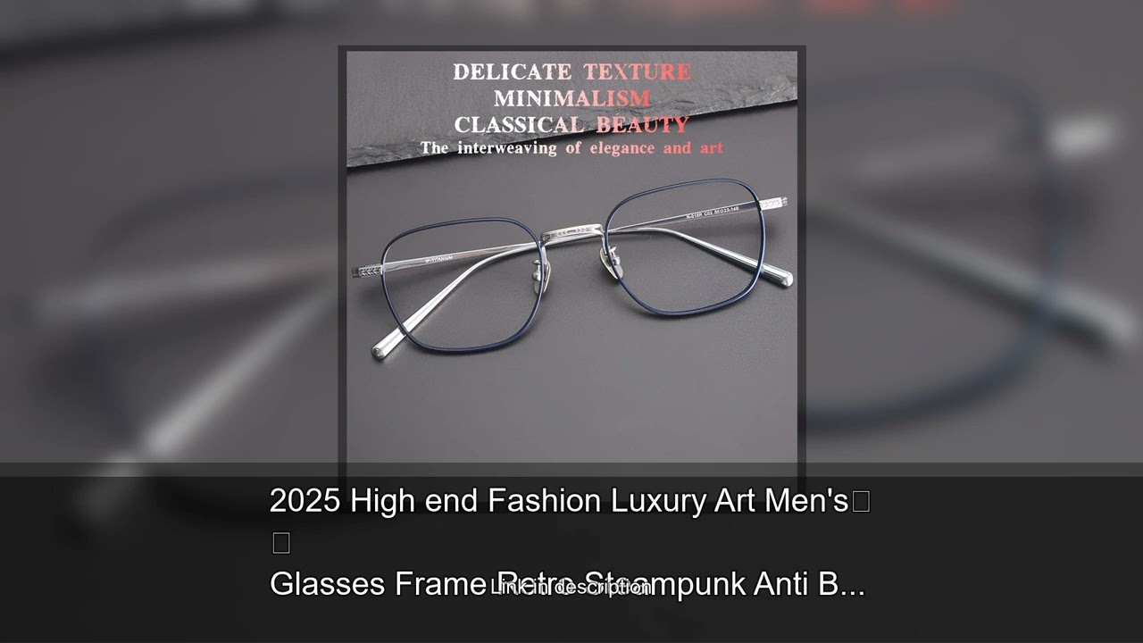2025 High end Fashion Luxury Art Men's Glasses Frame Retro Steampunk Anti Blue Light Optical Pr