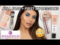 SO CHEAP! FULL FACE OF *NEW* ESSENCE MAKEUP! Full face of  first impressions + wear test! WTF!?