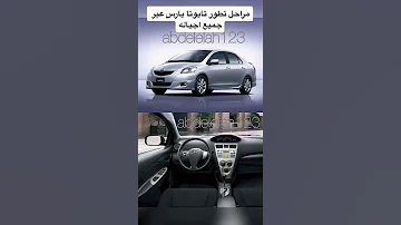 مراحل تطور تويوتا يارس 