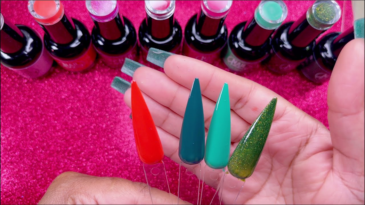 Nail Addict LA December Gel Polish Collection! Fast Gel Nails At Home! Using DASGIRLNAILS Tips!