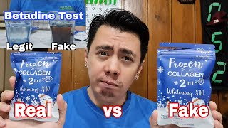5 TIPS HOW TO CORRECTLY TEST FAKE VS ORIGINAL FROZEN COLLAGEN 2 IN 1 X10 WHITENING (BETADINE) REVIEW