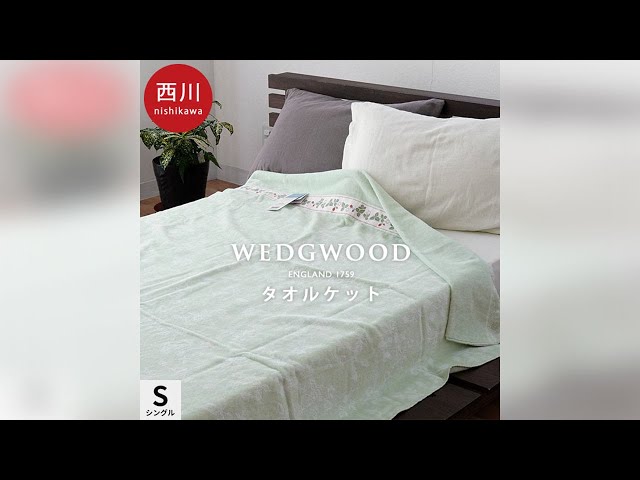 西川 タオルケット シングル 140×190cm ウェッジウッド 綿100