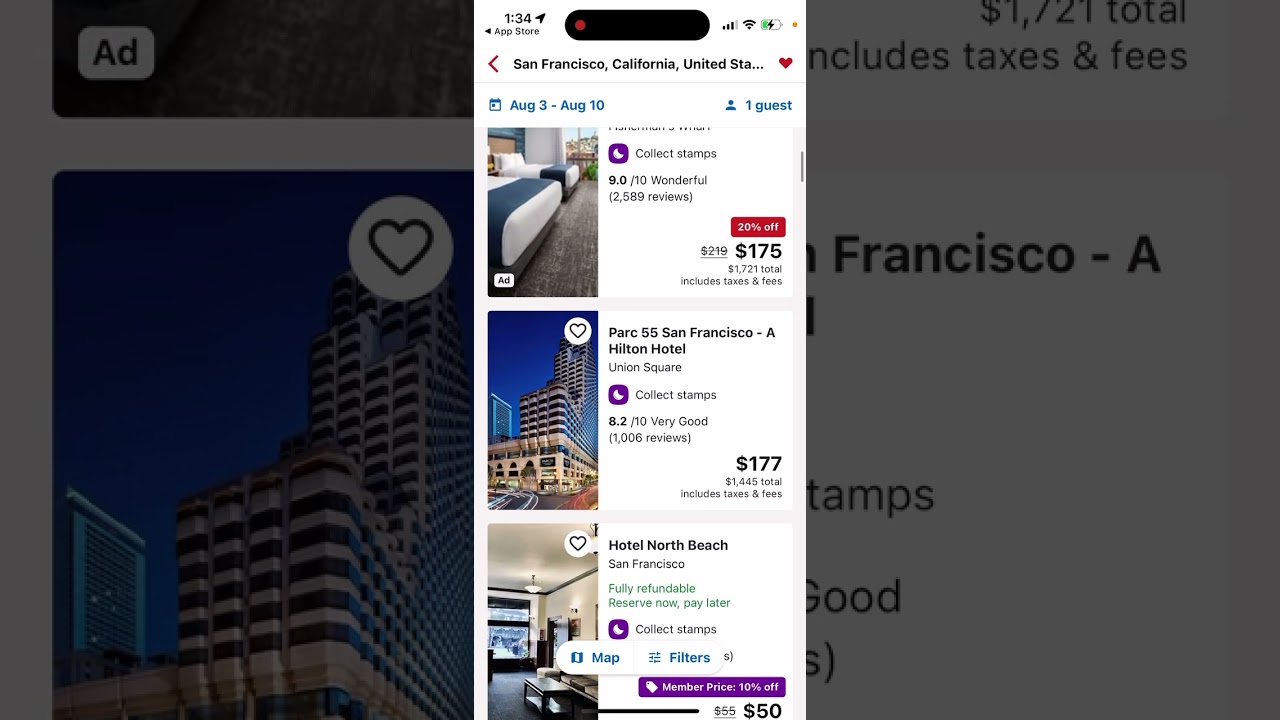 Hotels.com iOS app - how to use?