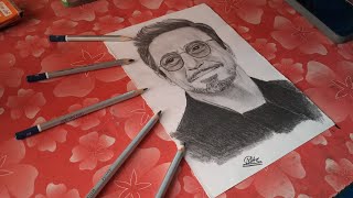 How to Draw Robert Downey Jr | Realistic Pencil Sketch Tutorial #ironman 
