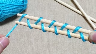Amazing Woolen Flower Idea using Chopstick - Hand Embroidery Design Trick - Sewing Hack - No Crochet