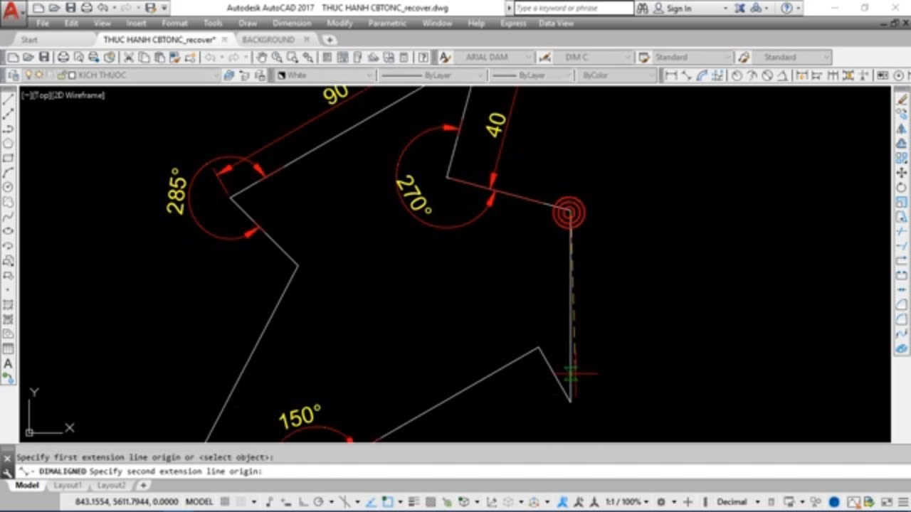 Thực hành vẽ AutoCAD 2D từ cơ bản đến nâng cao | Bài... - youtube