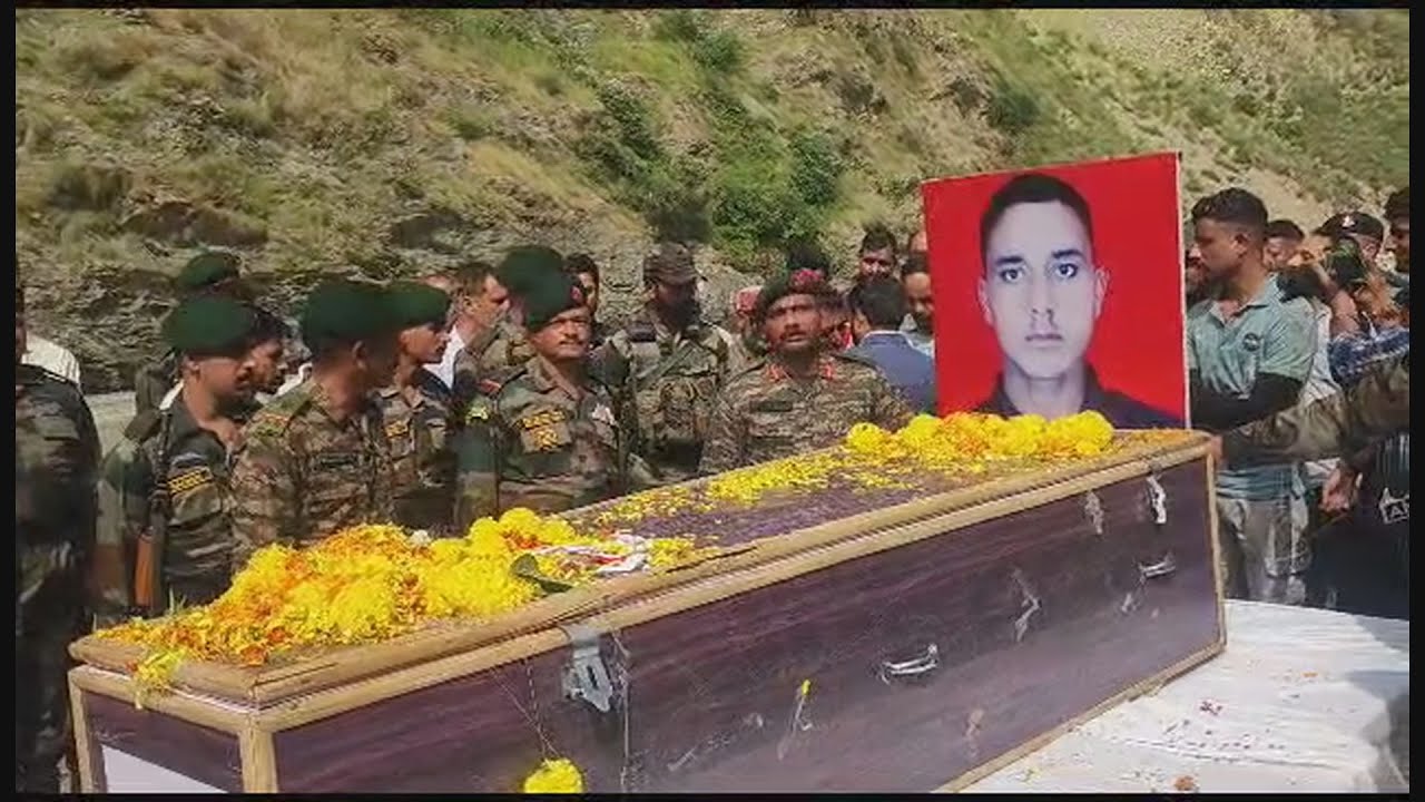 Dengkil Ravi Kumar Rip Last rites of Ravi Kumar who martyred in Rajouri encounter - YouTube