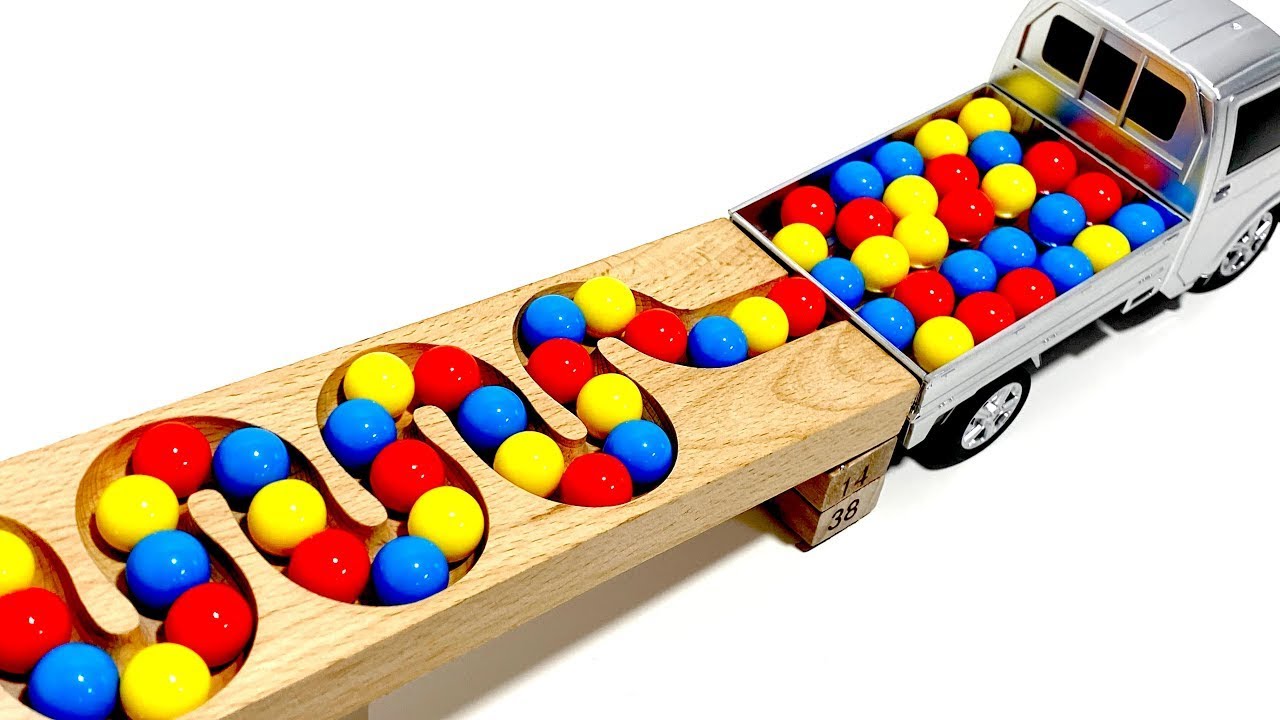 marble-run-race-haba-slope-retro-makita-truck-garbage-truck-long