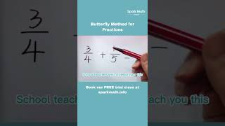 Butterfly Method for Fractions | Fraction Trick #shorts #mathforkids #mathtricks #fractions