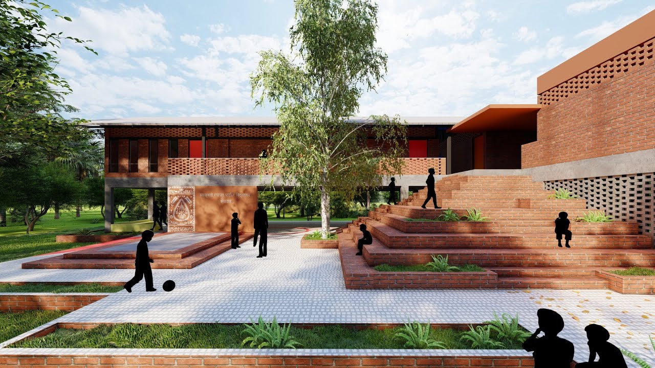 Flood affected school at Kelthan village, Maharashtra | unTAG Architecture & Interior