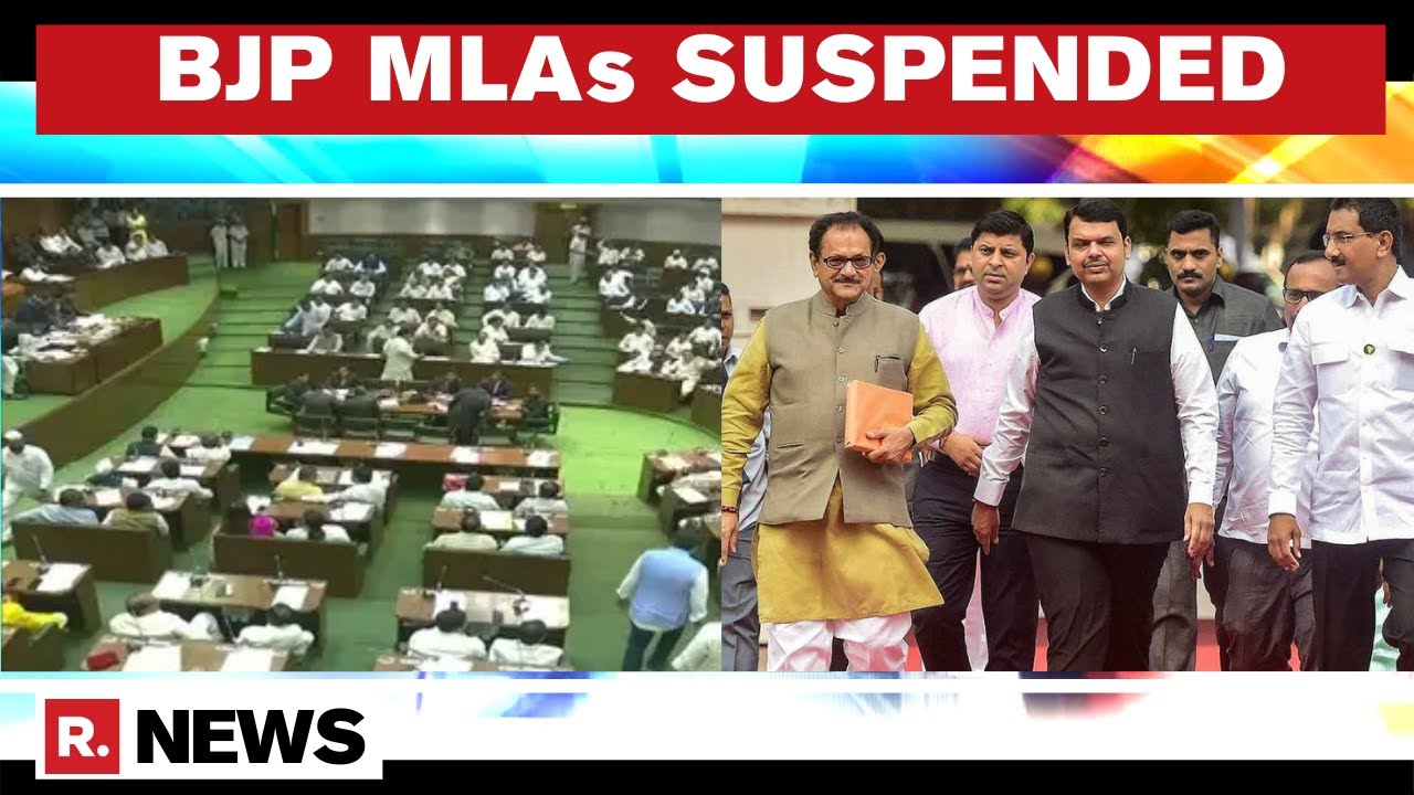 12 BJP MLAs Suspended For A Year From Maharashtra Assembly For 'Heckling' | Republic TV