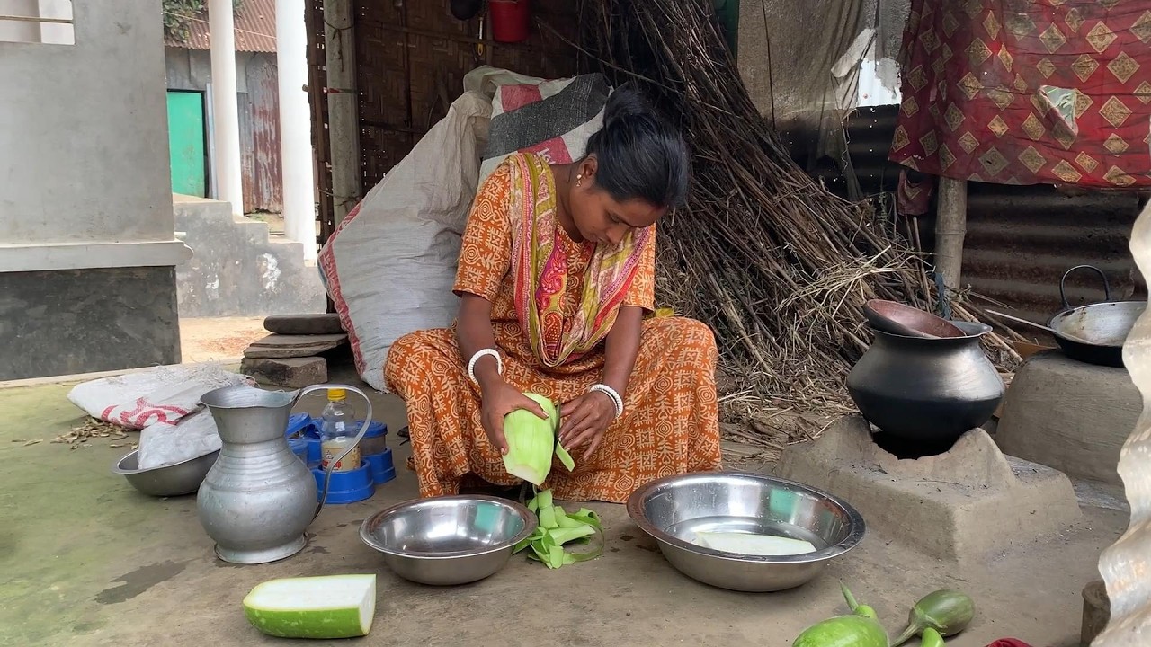 গ্রামের রান্না-বান্না ♨️ গ্রামের কাজ কর্ম 🌴simple village life