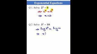 Exponential Equations | Quick Math Trick 🔥#shorts #maths #algebra #exponents #exponentialequation