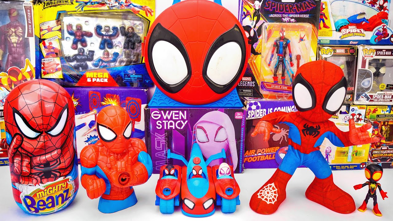 Marvel Spider-Man series unbox,popular Spider-Man action dolls,Spider-Man popular electric toy gun