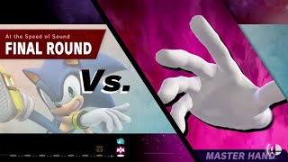 Sonic VS Master Hand. Final boss Classic mode. Super Smash Bros. Ultimate