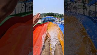 bella ciao water park lovely mountain sliding POV 😍 #escape #waterpark # #adventurefalls