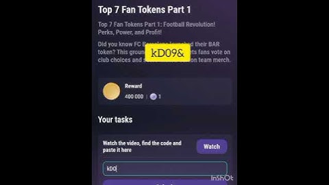 Top 7 Fan Tokens Part 1: Football Revolution Perks, Power and Profit! | Tapswap Video Code