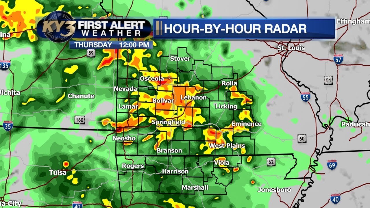 Widespread rain and thunderstorms to end the work week - YouTube